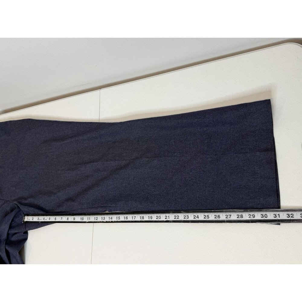 Lane Bryant Stretch Trousers 20 Plus Dark Wash Chambray Work Pants Career - Picture 9 of 11